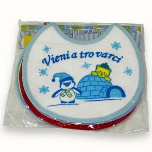 Teneri Bebè - 6 Bavette Misura Piccola Chiusura Laccetti In Spugna E Pvc  Art. 806