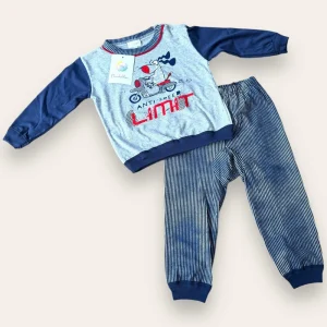 -mondoblu-primavera Pigiama Baby Masch. Stampato Lungo In Puro Cotone Pantalone Anatomico Art.24700