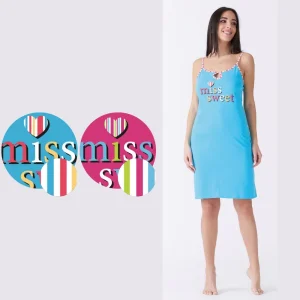 Vanuè - Abitino Casa Donna Spalla Stretta Con Stampa In Puro Cotone  Art. Sv6886cb