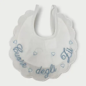 Irge 1 Pezzo Bavetta Batista  Puro Cotone Con Smerlo Ricamo Cuore Degli Zii Art. Ir1425