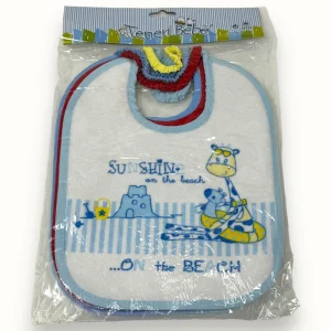 Teneri Bebè - 6 Bavette Misura Media Chiusura Con Elastico In Spugna E Retro Pvc  Art-1850-3