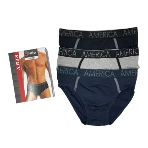 Aris - Pacco Da 3 Slip Uomo In Cotone Elasticizzato Art. Aru101