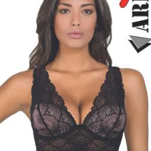 Reggiseno In Microfibra E Pizzo Coppa B Imbottita Con Ferretto  Aris2019