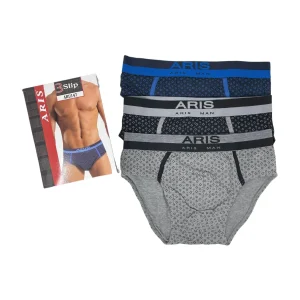 Pacco Da 3 Slip Uomo In Cotone Elasticizzato Aru147