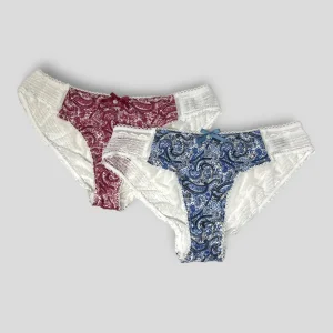 Baci & Abbracci Slip Donna In Microfibra Con Ricamo E Con Inserto In Pizzo Art. Bad183