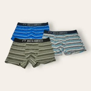 Baci&abbracci Confezione 6 Pezzi Boxer Uomo Fantasia In Puro Cotone Elastico Esterno  Art. Bau458