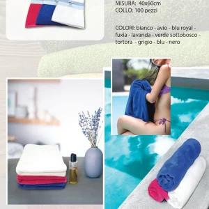 Aris - Asciugmano Ospite In Microfibra 40x60 Vari Colori  Art.tc004