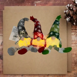 Aris Natale 3 Pezzi Folletti Decorativi Natalizi  Misura Cm. 6x23 Con Luce  Art. Nat0007