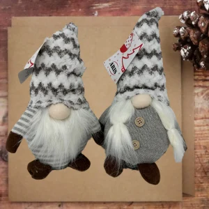 Aris Natale 2 Pezzi Folletti Decorativi Natalizi  Misura Cm. 8x29 Con Sabbia Alla Base  Art. Nat0008