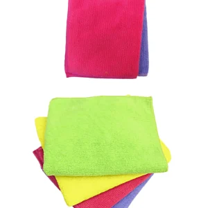 Aris - Coppia Di Strofinacci Per La Casa Lilla-fuxia Giallo-verde Art.tc007