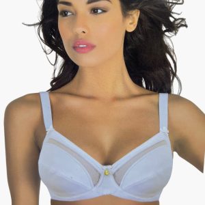 Aris Reggiseno Con Ferretto In Microfibra  Con Inserto In Tulle Coppa C  Art. Vittoria