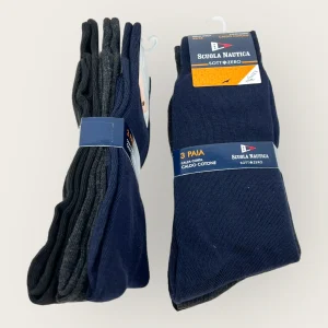 Scuola Nautica Invernale -3 Paia Calza Uomo Corta Tinta Unita In Caldo Cotone-  Art. Sn300