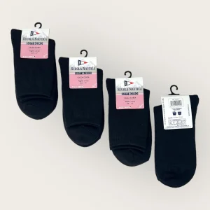 Scuola Nautica - (pacco Da 4) Calza Corta Donna In Pile Caldo E Morbido Tinta Unita  Art. Sn430