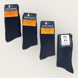 Scuola Nautica - Calza Lunga Uomo (pacco Da 4) In Pile Caldo E Morbido Tinta Unita  Art. Sn231