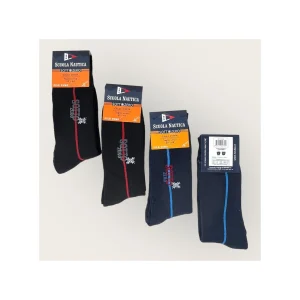 Scuola Nautica - Calza Corta Uomo (pacco Da 4) In Pile Caldo E Morbido Con Disegno  Art. Sn232