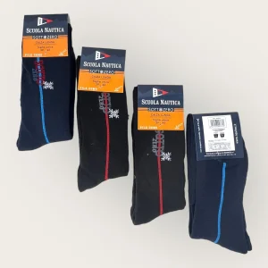 Scuola Nautica - Calza Lunga Uomo (pacco Da 4) In Pile Caldo E Morbido Con Disegno  Art. Sn233