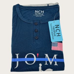 Nacshua Uomo - Pigiama Uomo Cotone Corto Mezza Manica Con Stampa In Puro Cotone  Art. Cezanne