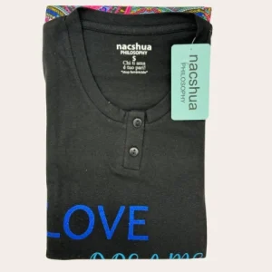 Nacshua - Pigiama Donna Serafino In Puro Cotone Pantalone Fantasia  Art. Dafne