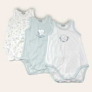 Liabel Confezione Da 3 Pezzi Body Neonato-a Spalla Larga In Puro Cotone Stampato Art. 05832-1457