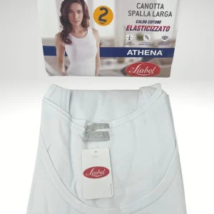 Liabel - Pacco Da 2 - Canotta Donna Caldo Cotone Elasticizzato Bianca E Nera A4868-d16