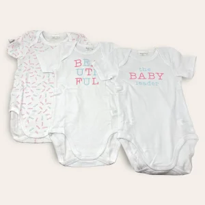 Liabel Confezione Da 3 Pezzi Body Neonato-a Mezza Manica In Caldo Cotone 100% Stampato Art. 05832-t507