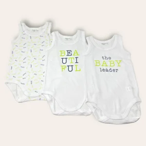 Liabel Confezione Da 3 Pezzi Body Neonato-a Spalla Larga In Puro Cotone Stampato Art. 05832-t557