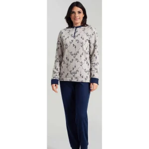 Irge Woman Pigiama Donna Punto Milano Serafino 3 Bottoni Fantasia Art. Pmd360