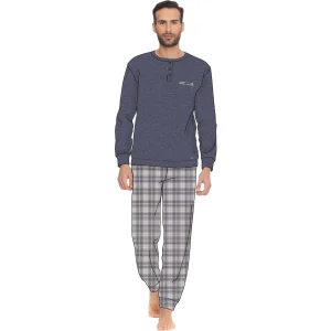 You & Me Inverno Pigiama Uomo Serafino In Caldo Cotone -con Taschino-  Art. Y&m520