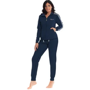 El Charro - Tuta Donna Full-zip In French Terry Manica Lunga 100% Cotone  Art. Gcl109