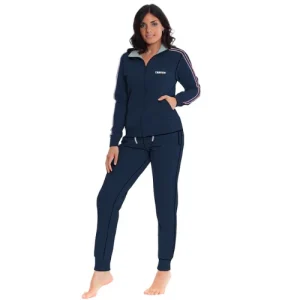 El Charro - Tuta Donna Full-zip In French Terry Manica Lunga 100% Cotone  Art. Gcl128