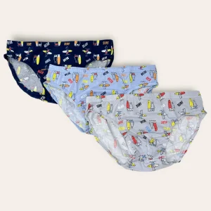 Cotonella Confezione 3 Pezzi Slip Bimbo In Puro Cotone - Fantasia Assortite-  Art.ab094 E303 3d100