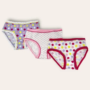 Cotonella Confezione 3 Pezzi Slip Bambina In Puro Cotone Fantasie Assortite-  Art.ab104 E303 2d100