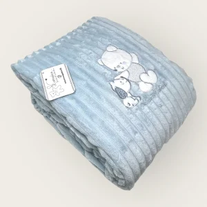 Nazareno Gabrielli Piumoncino Lettino Ricamato In Pile 110x140  Art. Ng4844-3