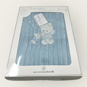 Nazareno Gabrielli Piumoncino Culla In Pile -ricamo Little- 75x100  Art. Ng4744-3