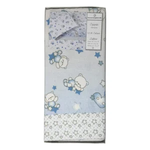 -nazareno Gabrielli-  Completo Lenzuola In Flanella 100%cotone Per Lettino 120x180 Stampata  Art. Ng396