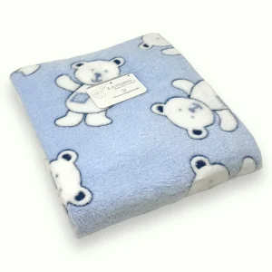 Nazareno Gabrielli - Copertina Lettino Stampata Disegno Orsetto In Coral Misura 100x140  Art. Ng547-1