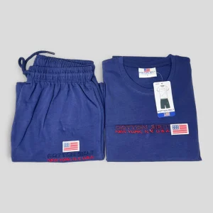 Cotton Belt Completo Fuoriacqua Uomo Corto Short Con Tasche In Cotone  Art. Avana