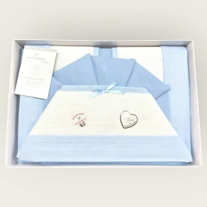 Nazareno Gabrielli Completo Lenzuola 3 Pezzi Lettino Da Ricamare 120x180  Ng121