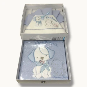 Nazareno Gabrielli Coordinato Copertina Piquet+completo Lenzuola Per Lettino Grande Cotone Ricamato Art. Ng563-43