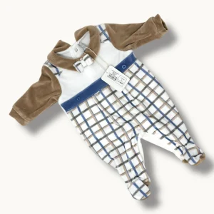 Nazareno Gabrielli Baby  Tutina Neonato In Ciniglia Di Cotone 100% Fantasia Art. Ng2115-46