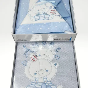 Nazareno Gabrielli Coordinato Copertina Piquet+completo Lenzuola X Carrozina Cot. Ricamato Art. Ng463-d20