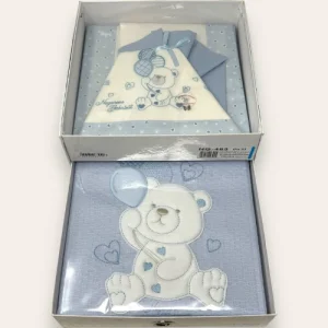 Nazareno Gabrielli Coordinato Copertina Piquet+completo Lenzuola X Carrozina Cot. Ricamato Ng463-d23