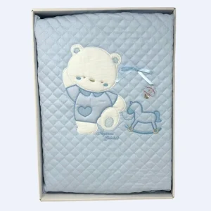 Nazareno Gabrielli Trapuntino Carrozzina Ricamato 75x90 Colori Assortiti Art. Ng433