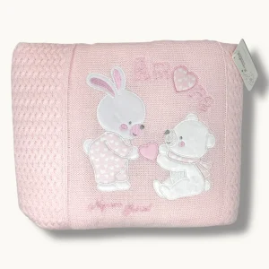 Nazareno Gabrielli  Piumoncino Culla Mano Lana Ricamato (dis.amore) Art. Ng4740-1