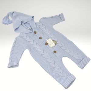 Nazareno Gabrielli - Cappottino A Tutina Da Neonato In Filo - Maschietto Bambino