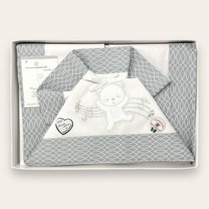 Nazareno Gabrielli Completo Lenzuola 3 Pezzi Lettino Ricamata 120x180  Art. Ng101-25