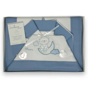 Nazareno Gabrielli Completo Lenzuola 3 Pezzi Lettino Ricamata 120x180  Art. Ng101-28