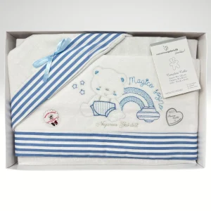 Nazareno Gabrielli Completo Lenzuola In Flanella 100%cotone Per Lettino 120x180 Ricamata Ng360-d32