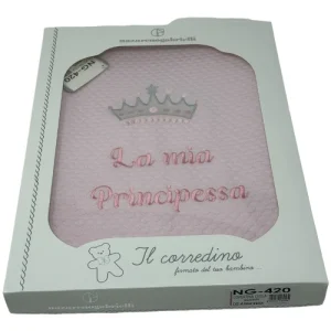 -nazareno Gabrielli Baby- Copertina Culla Con Ricamo La Mia Principessa In Puro Cotone  Art. Ng420-4