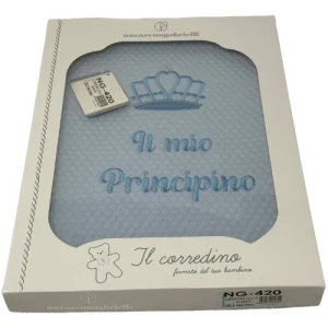 -nazareno Gabrielli Baby- Copertina Culla Con Ricamo Il Mio Principino In Puro Cotone  Art.  Ng420-5